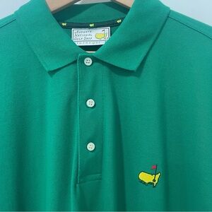 VNTG Y2K AUGUSTA NATIONAL Golf Shop Masters Green Slazenger Logo Polo Shirt (XL)
